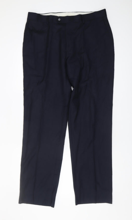 Marino Vicci Men's Black Trousers, Size 52
