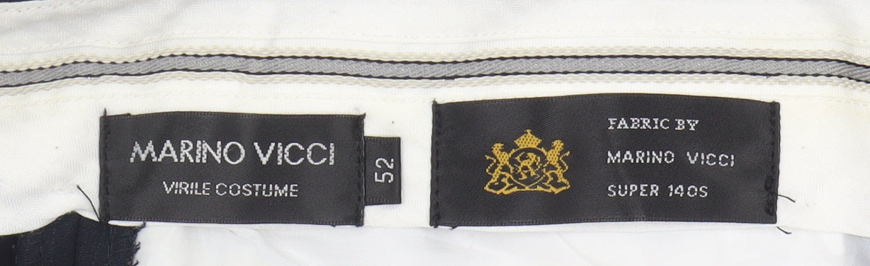 Marino Vicci Men's Black Trousers, Size 52