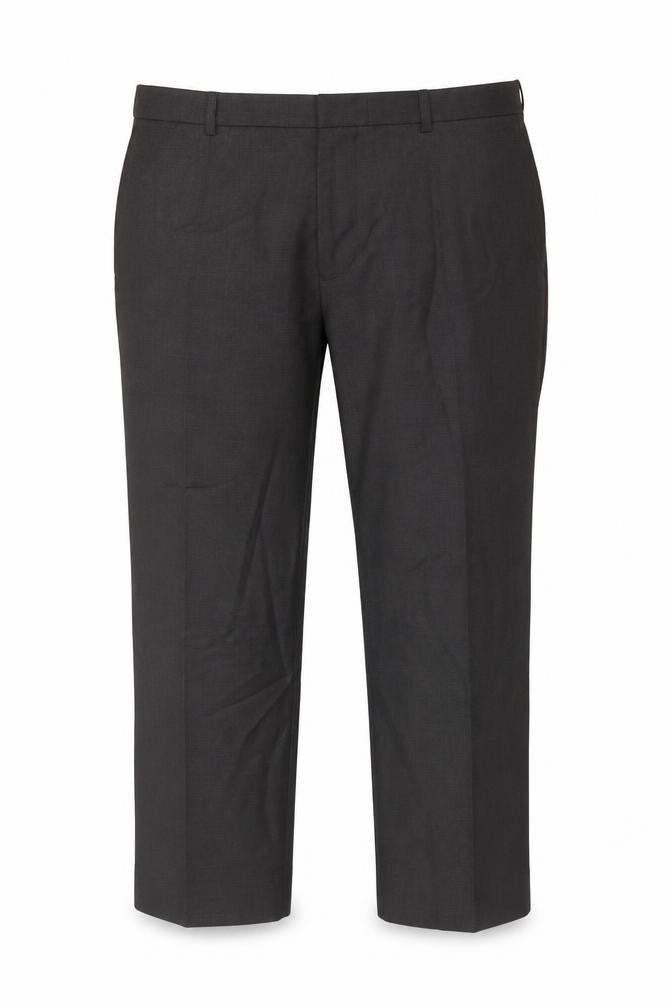 Mens UK Size 40 Marks and Spencer Regular Fit Dress Pants Black Trousers