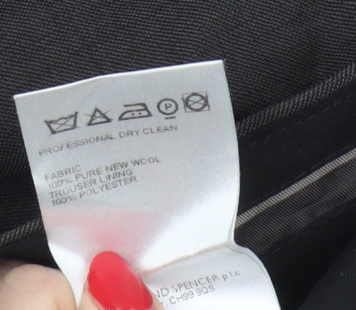 Marks and Spencer Men's Black Wool Dress Pants