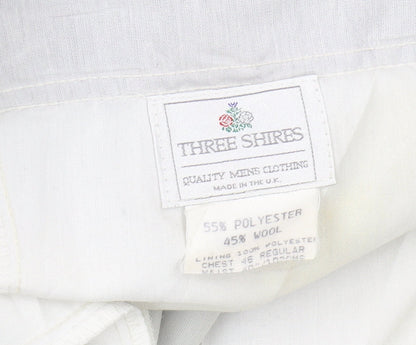 Three Shires Men's Black Dress Pants, Striped, Size 40