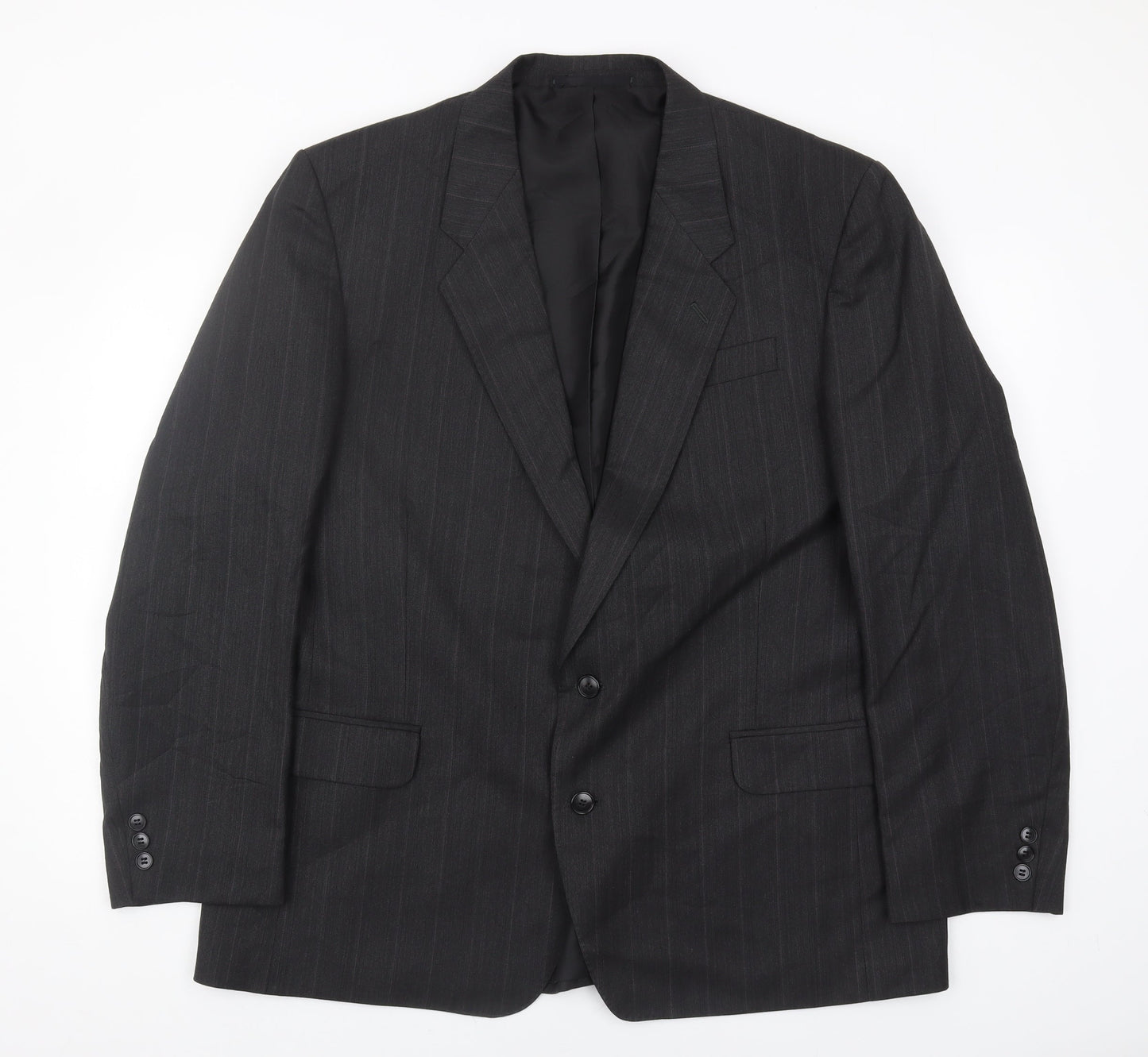 Three Shires Men's Black 46 Blazer, Formal, Striped