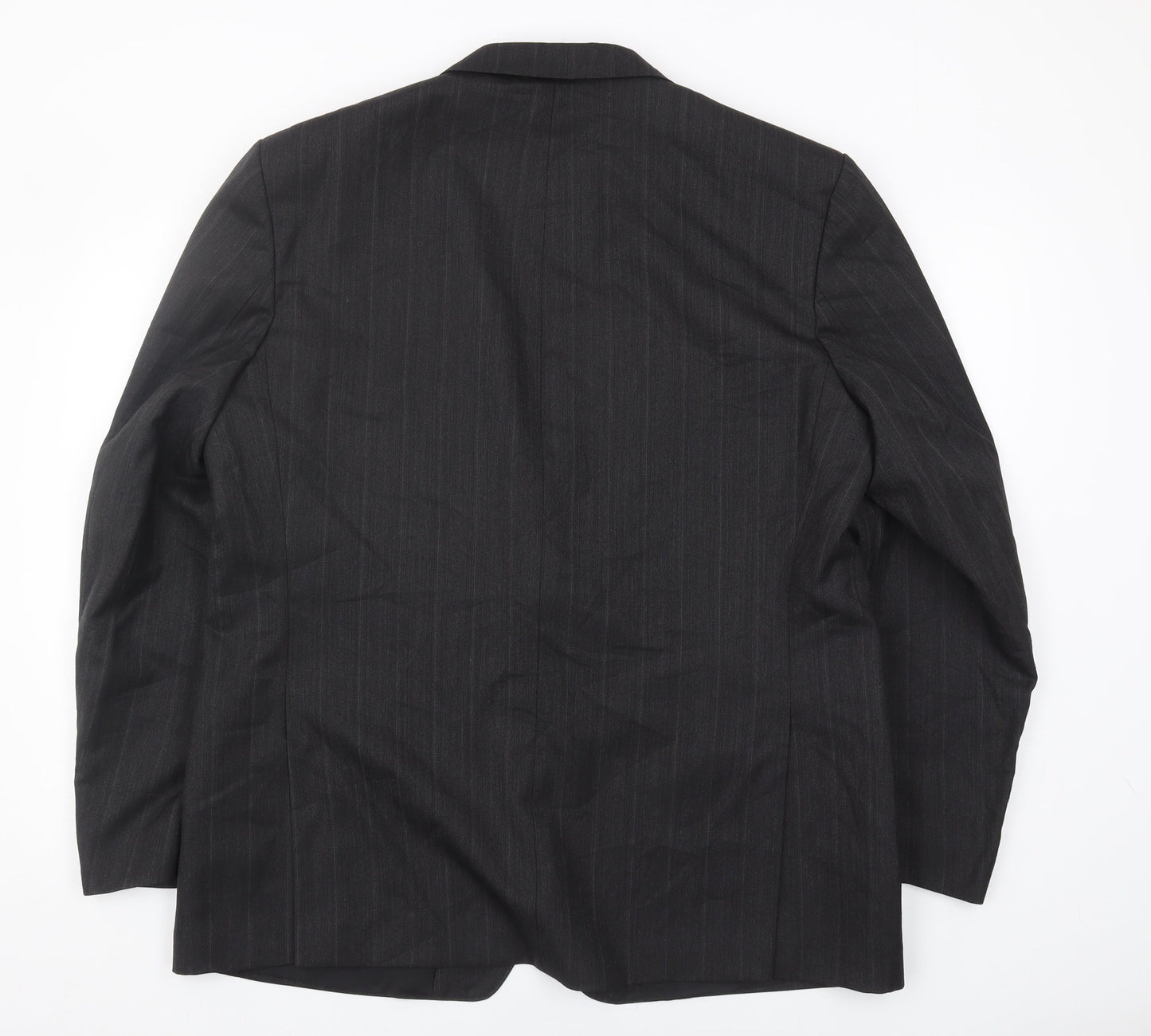 Three Shires Men's Black 46 Blazer, Formal, Striped