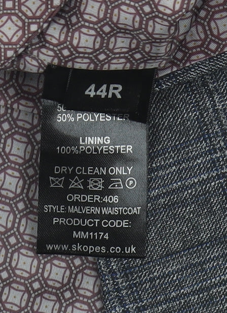 Mens UK Size 44 Skopes Regular Grey Suit Waistcoat
