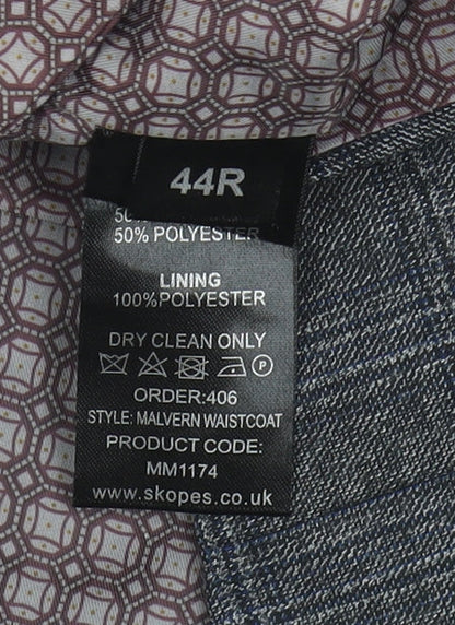 Mens UK Size 44 Skopes Regular Grey Suit Waistcoat