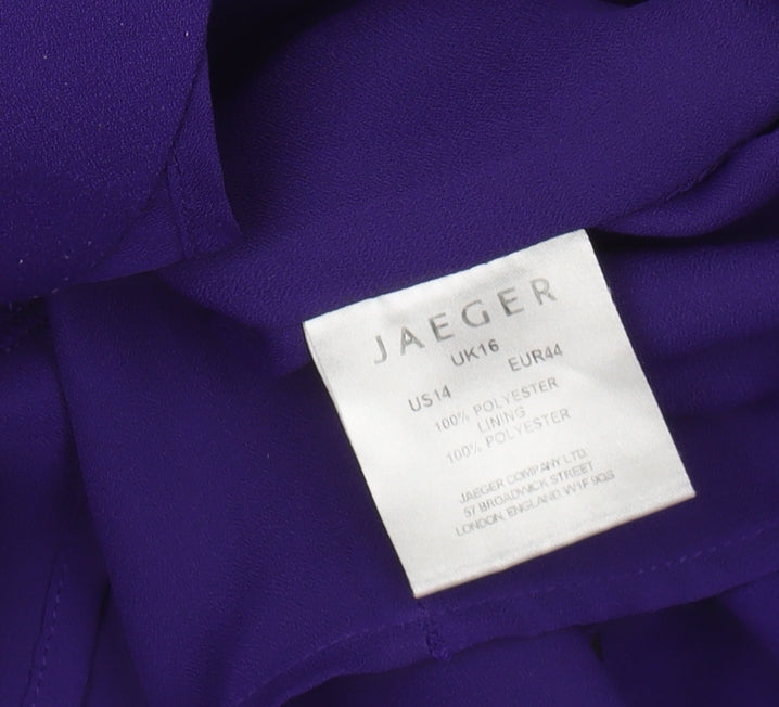 Jaeger Women's Purple Sleeveless Top UK 16