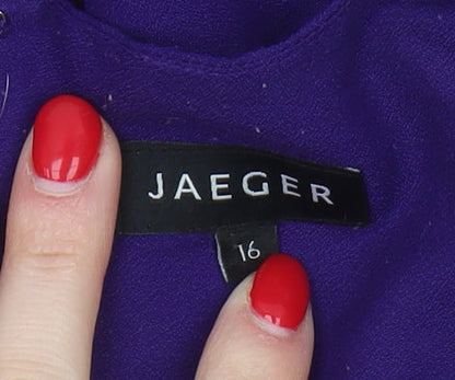 Jaeger Women's Purple Sleeveless Top UK 16