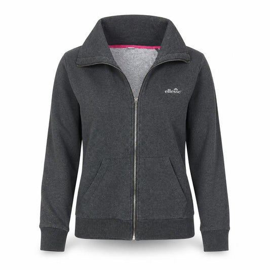 Front view of Ellesse Women’s Grey Full Zip Hoodie, size UK 10, Casual Wear