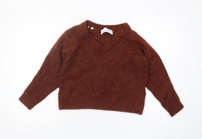 Womens UK Size L Selected Femme Brown Pullover Jumper