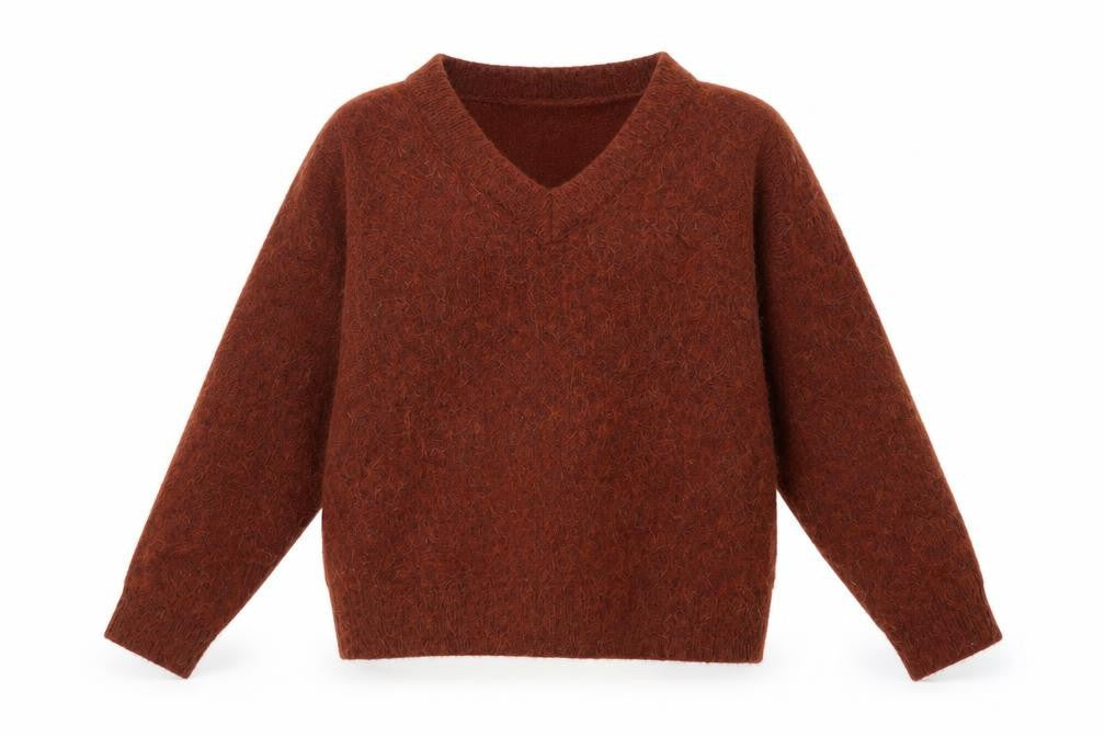 Womens UK Size L Selected Femme Brown Pullover Jumper