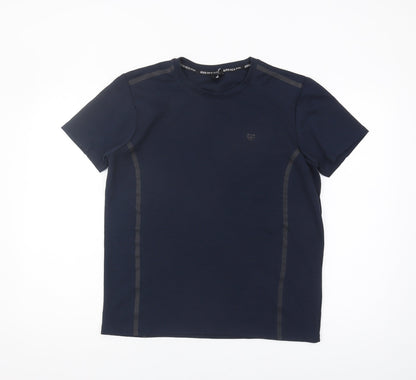 Born Rich Men's Blue Slim Fit Gym T-Shirt M