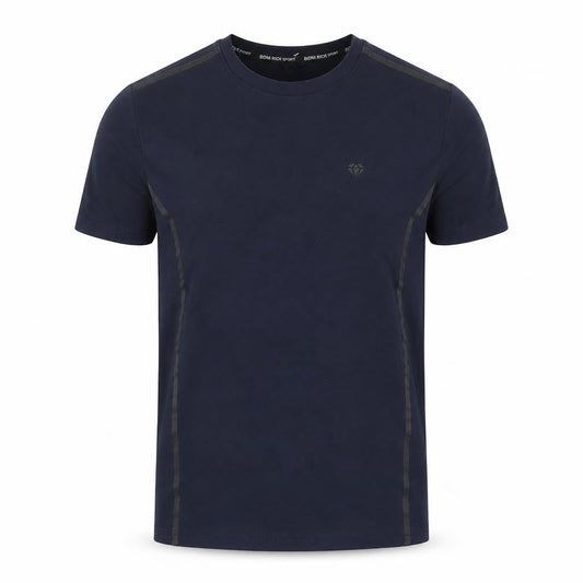 Born Rich Men's Blue Slim Fit Gym T-Shirt M