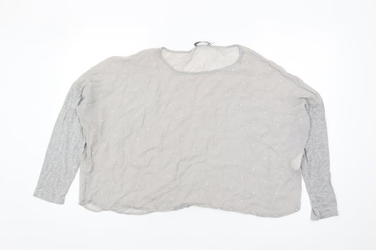 Womens UK Size 14 Mint Velvet Grey  Blouse