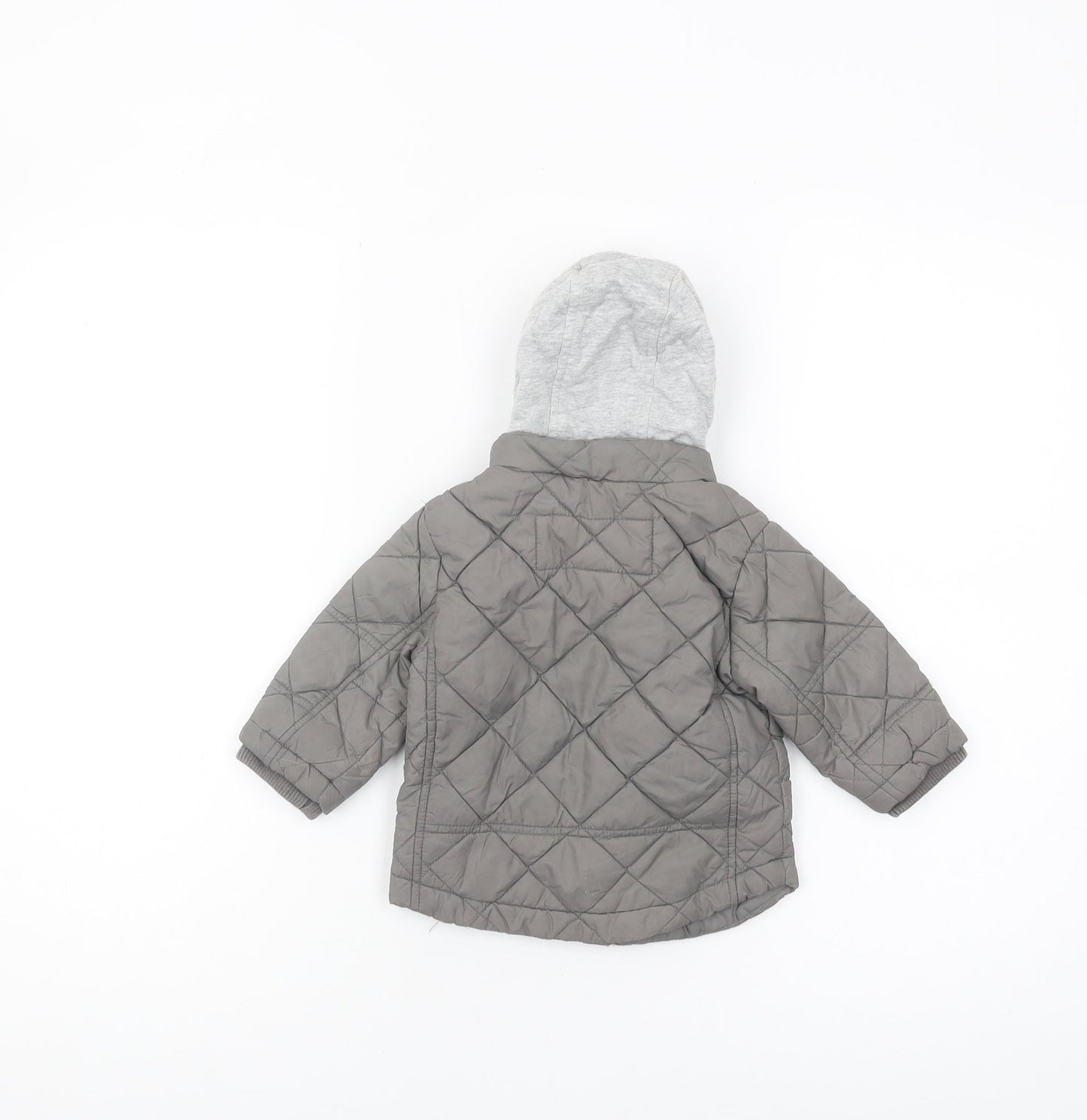 Next Unisex Baby Grey Quilted Jacket 6-9 Months