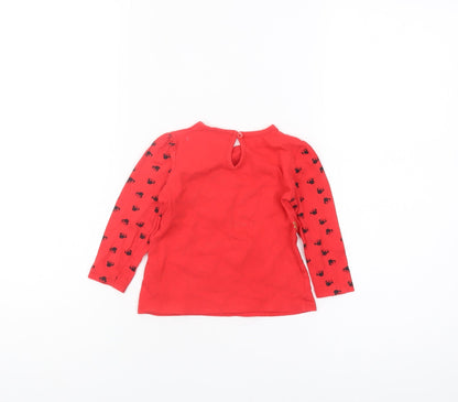 Disney Unisex Baby Red Christmas T-Shirt 9-12 Months