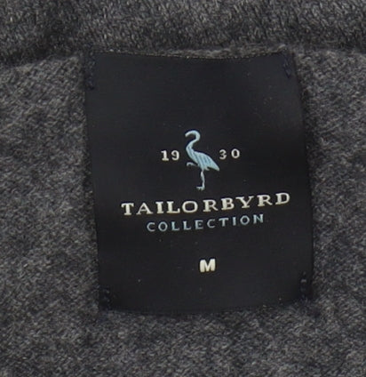 Tailorbyrd Men's Grey Pullover Jumper, Size M, Wool Blend