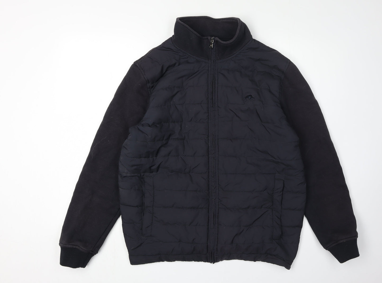 Mens UK Size M Raging Bull Black Puffer Jacket