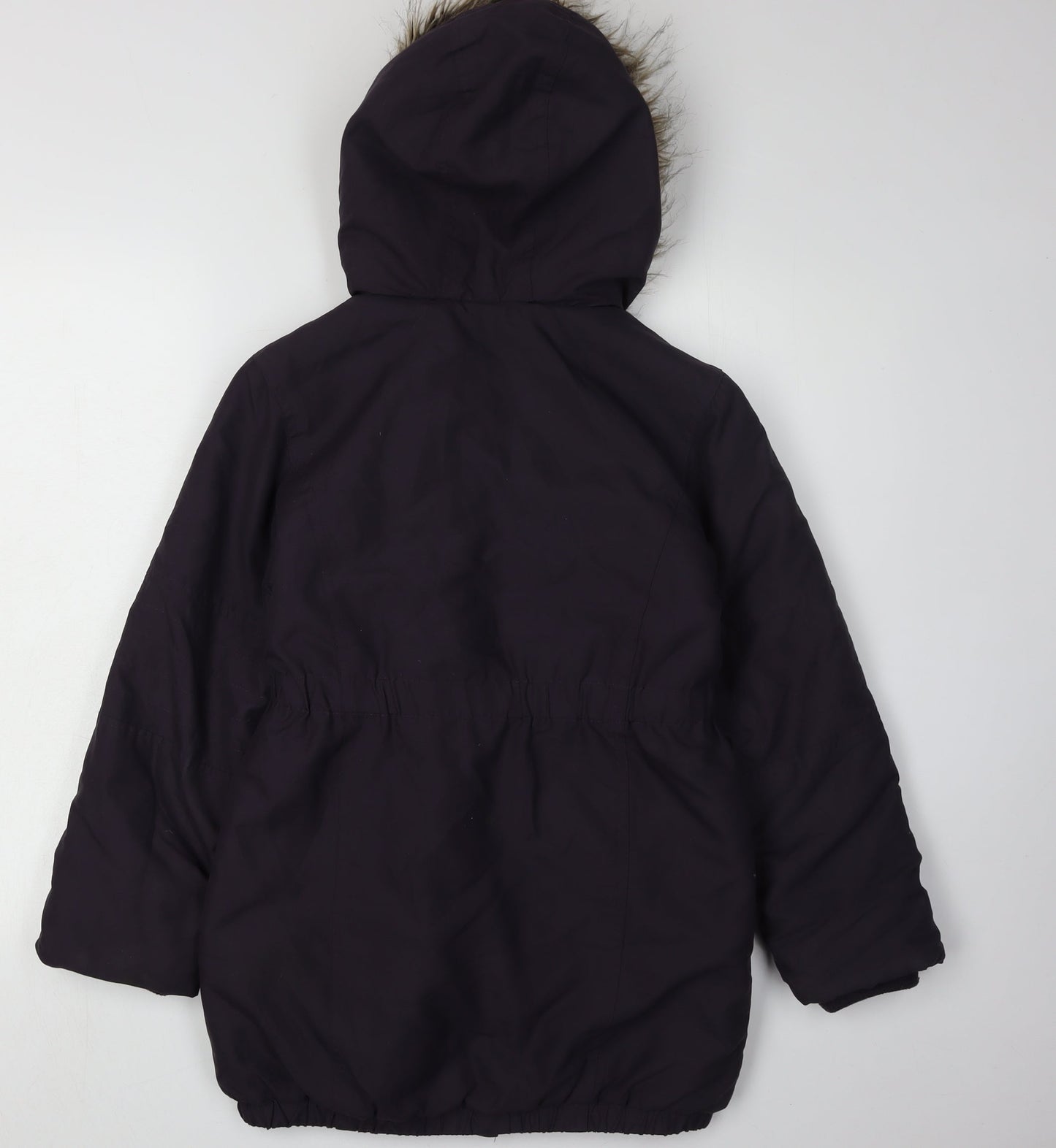 John Lewis Girls Black Parka Coat, Size 10 Years