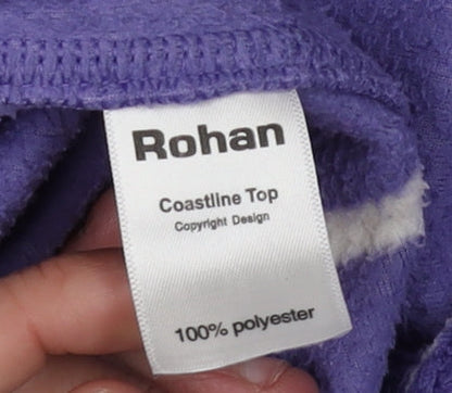 Rohan Women Purple Striped Sweatshirt M Casual