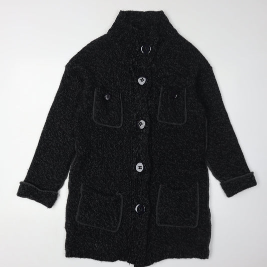 Womens UK Size L NEXT Black Cardigan Jumper