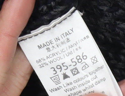 Womens UK Size L NEXT Black Cardigan Jumper