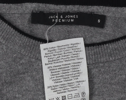 Jack & Jones Men's Grey Pullover Jumper S