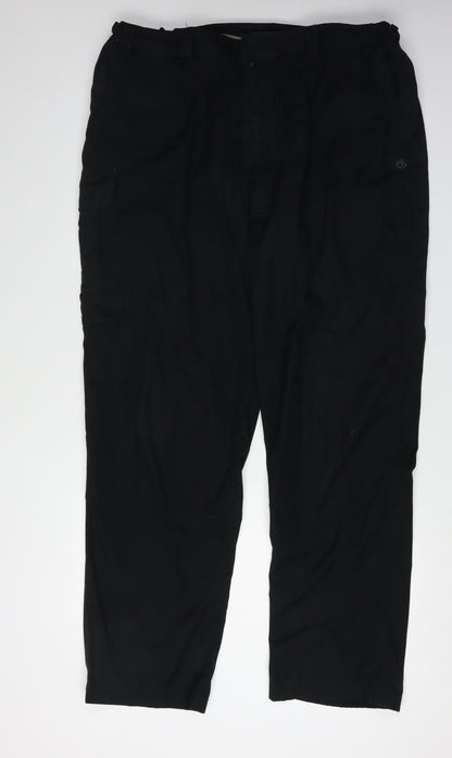 Craghoppers Black Track Pants L Unisex Relaxed Fit