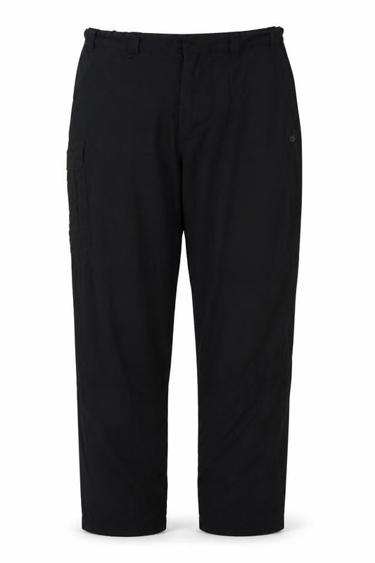 Front view of Craghoppers Black Track Pants L unisex relaxed fit