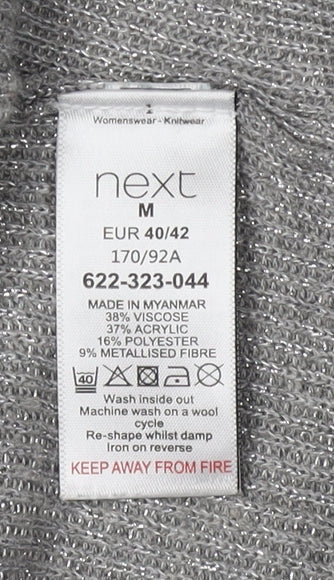 Womens UK Size 12 NEXT Grey Cardigan Jumper