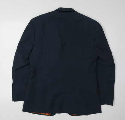 Alexandre Savile Row Men's Blue Blazer 38S Single-Breasted