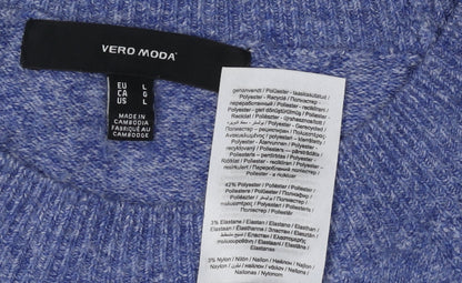 Womens UK Size 12 VERO MODA Blue Pullover Jumper