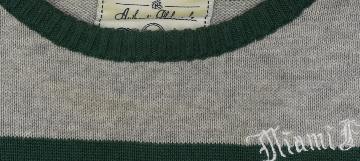 Key Largo Men's Green Striped Pullover Jumper M