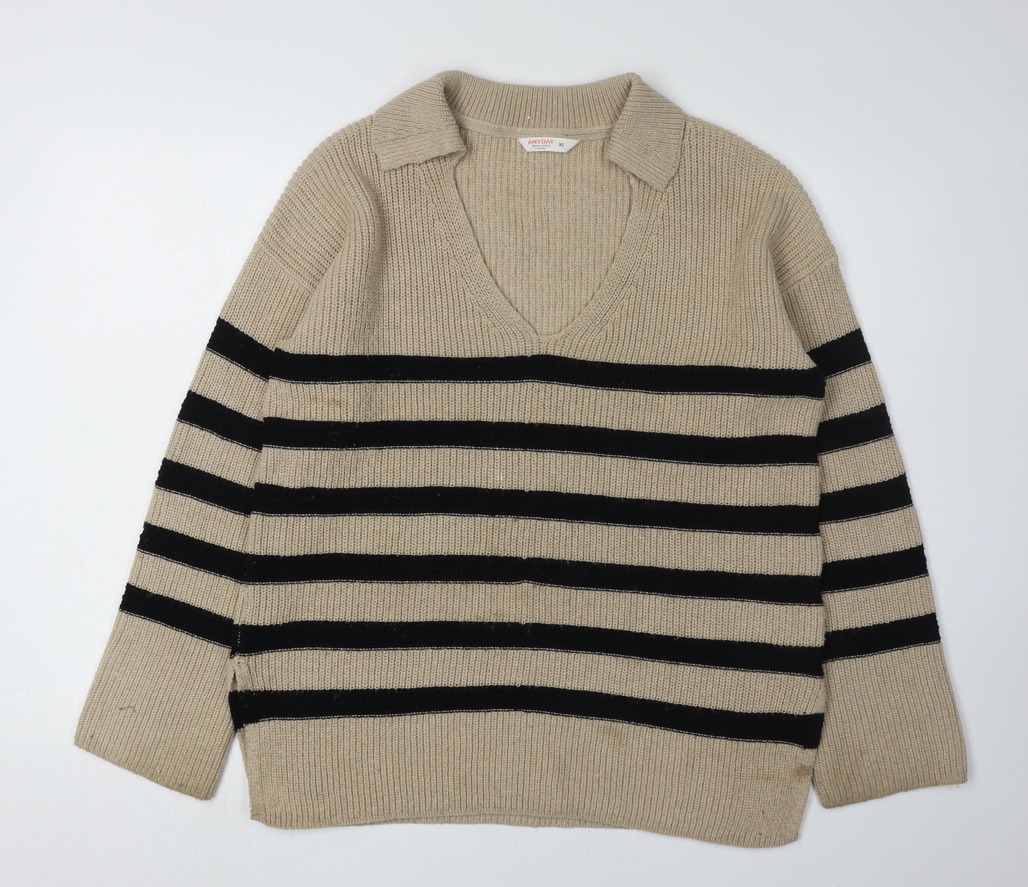 Womens UK Size XS John Lewis & Partners Beige Pullover Jumper