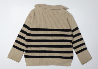 Womens UK Size XS John Lewis & Partners Beige Pullover Jumper