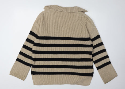Womens UK Size XS John Lewis & Partners Beige Pullover Jumper