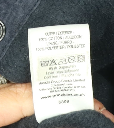 Mens UK Size S Principles Blue Basic Jacket