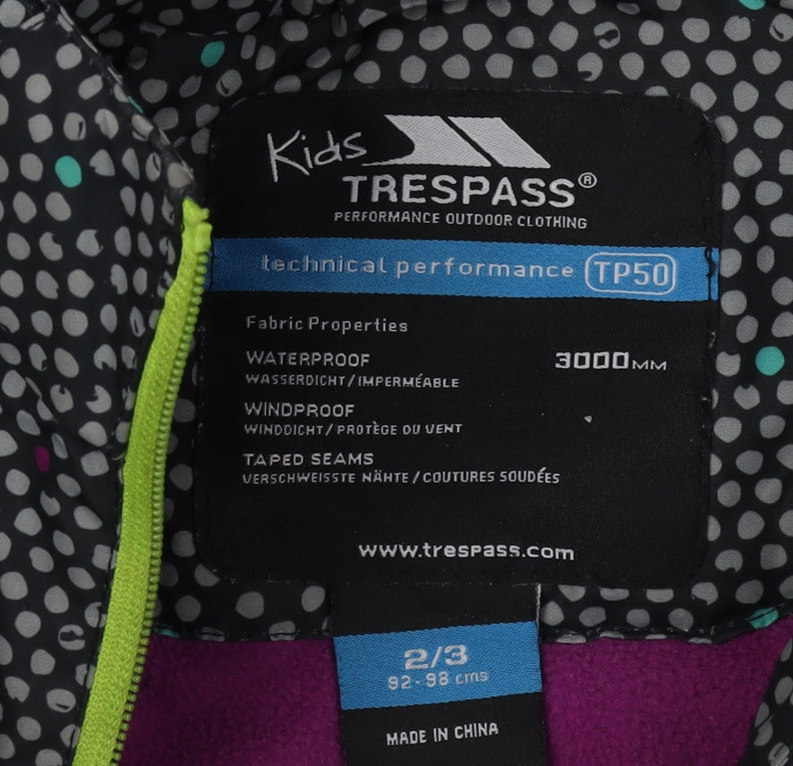 Trespass Girls Multicoloured Puffer Jacket 2-3 Years