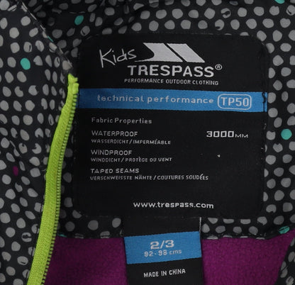 Trespass Girls Multicoloured Puffer Jacket 2-3 Years