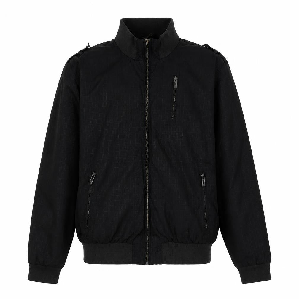 Mens UK Size L Smog Black Bomber Jacket
