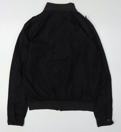 Mens UK Size L Smog Black Bomber Jacket