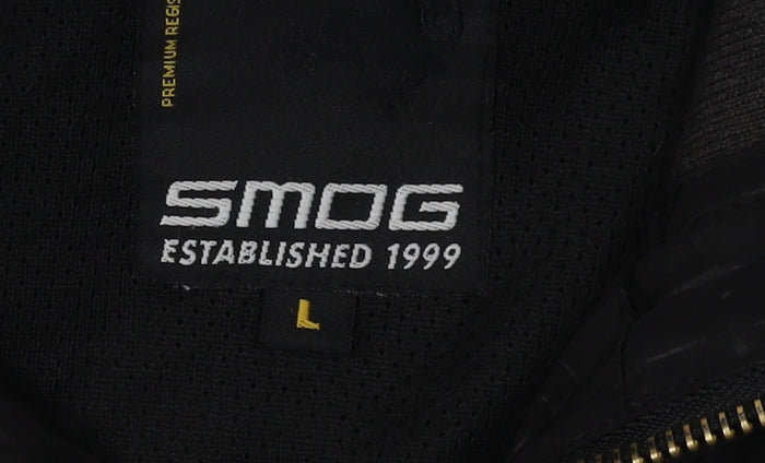 Mens UK Size L Smog Black Bomber Jacket