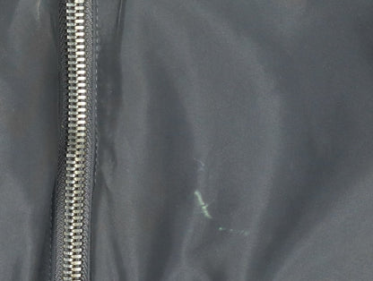 Zara Men's Black Bomber Jacket L - Stylish Casual Wear