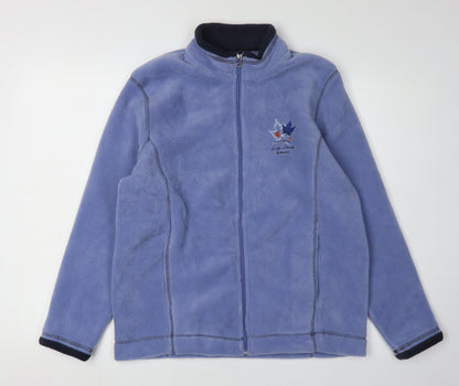 Attraction Women's Blue Fleece Jacket - M Full Zip Casual