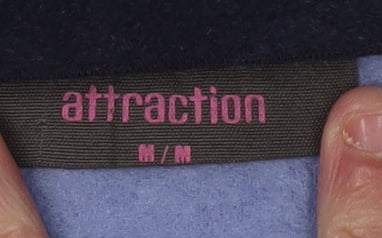 Attraction Women's Blue Fleece Jacket - M Full Zip Casual