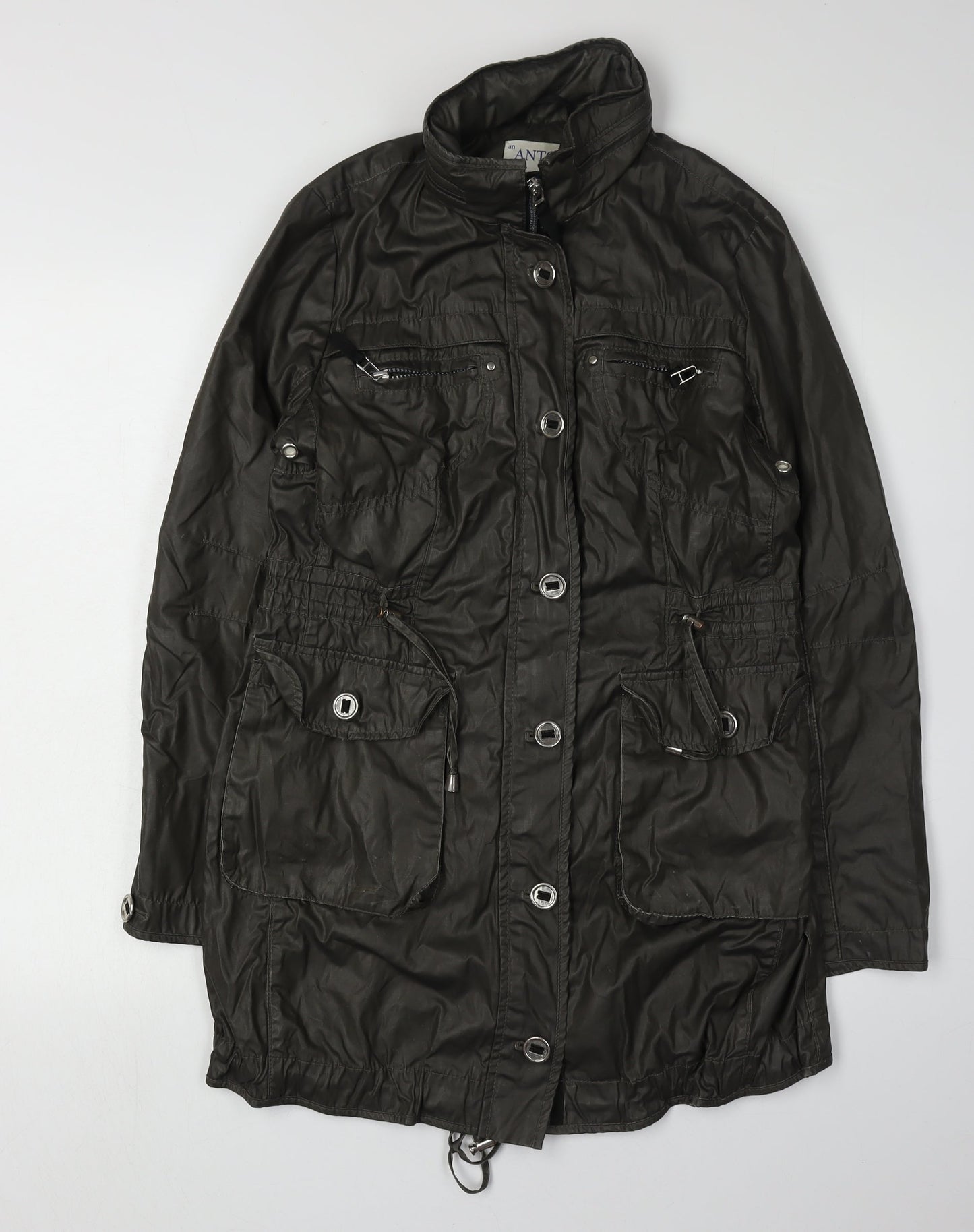 Womens UK Size 10 Antoni & Alison Black Parka Coat