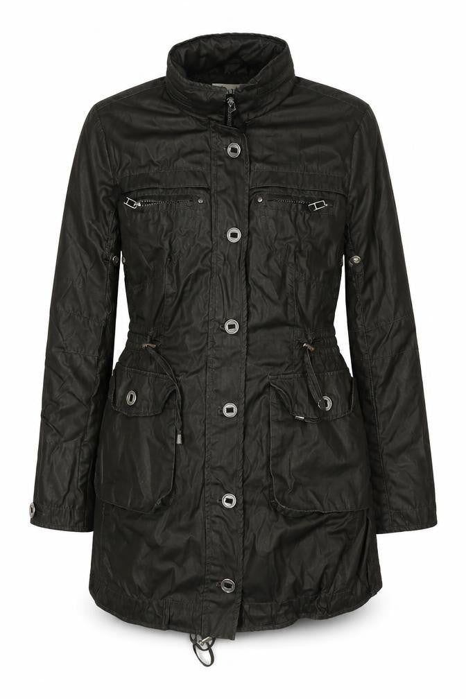 Womens UK Size 10 Antoni & Alison Black Parka Coat