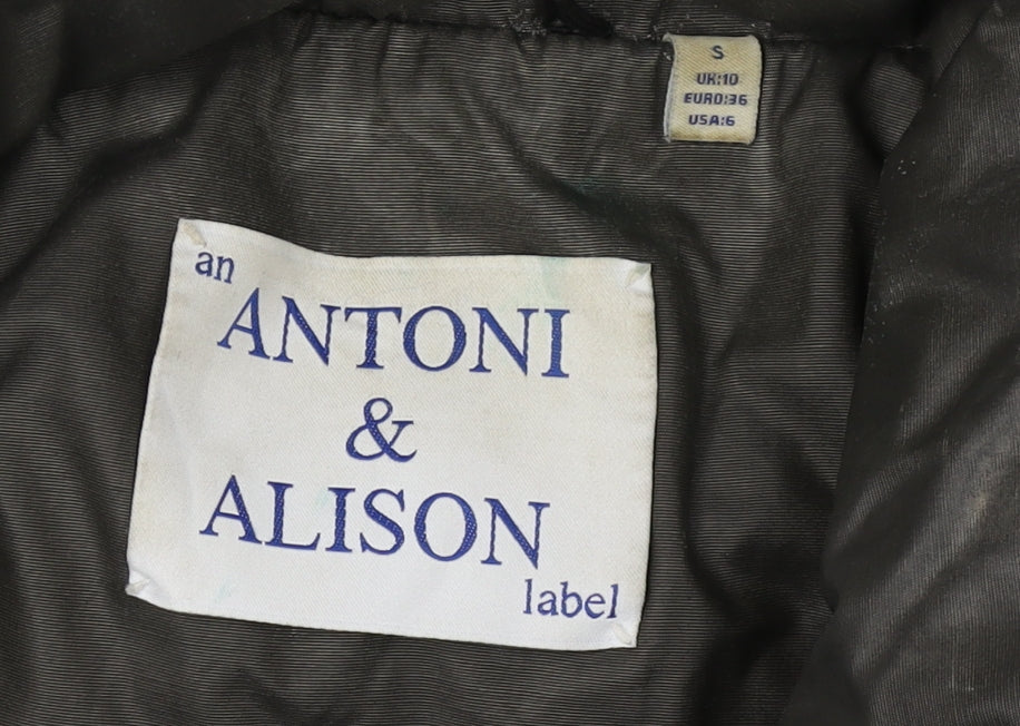 Womens UK Size 10 Antoni & Alison Black Parka Coat