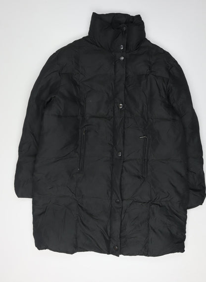 Part Two Women's Black Puffer Jacket Coat L Winter
