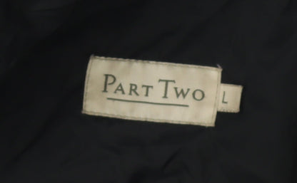 Part Two Women's Black Puffer Jacket Coat L Winter