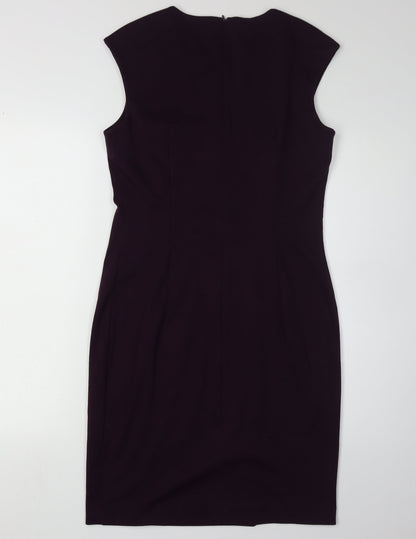 Episode Women's Purple Sheath Dress Size 10 Sleeveless